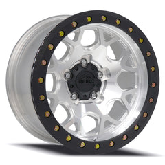 Reika R45 Marauder Beadlock wheel in Machined / Black E-Coated Ring