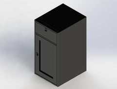 Van Wife Components 18" Base Cabinet – One Door & One Drawer Powder Coated Aluminum