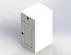 Van Wife Components 18" Base Cabinet – One Door & One Drawer Powder Coated Aluminum