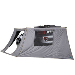 Nomadic Awning 180 Degree Side Wall with Window - Dark Gray With Storage Bag