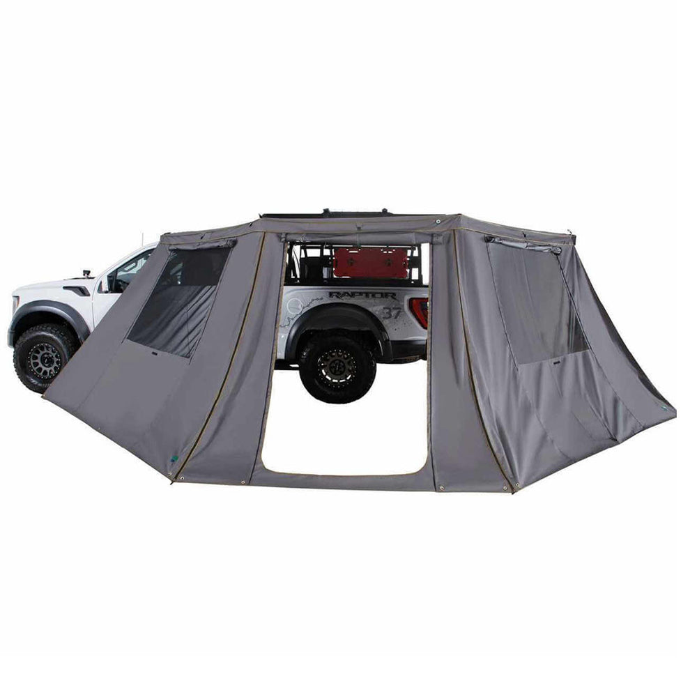 Nomadic 180 LTE Awning Wall with Windows Open