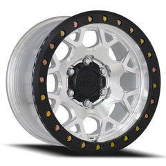 Reika R45 Marauder Beadlock wheel in Machined / Black E-Coated Ring