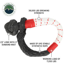 Soft Shackle 3/8" x 23" 36,000 LB. with Loop & Abrasive Sleeve Front