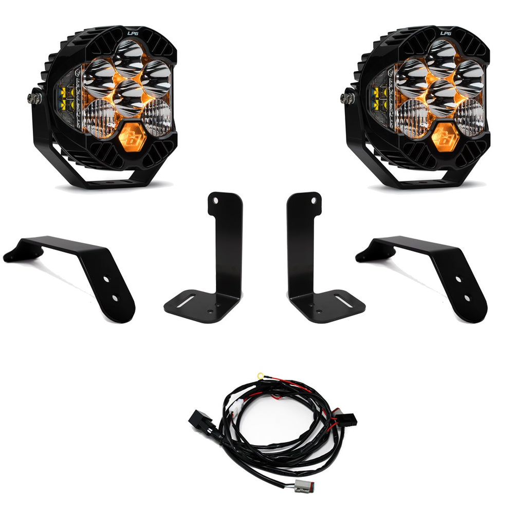 Jeep JL/JT Dual LP6 Auxiliary Light Kit