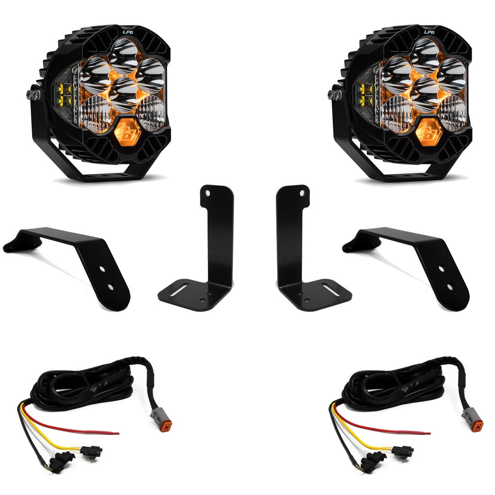 Jeep JL/JT Dual LP6 Auxiliary Light Kit w/Upfitter