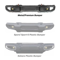 Jeep JL Fog Light Squadron-R 18-Pres Wrangler JL Rubicon Fog Pocket Kit Baja Designs