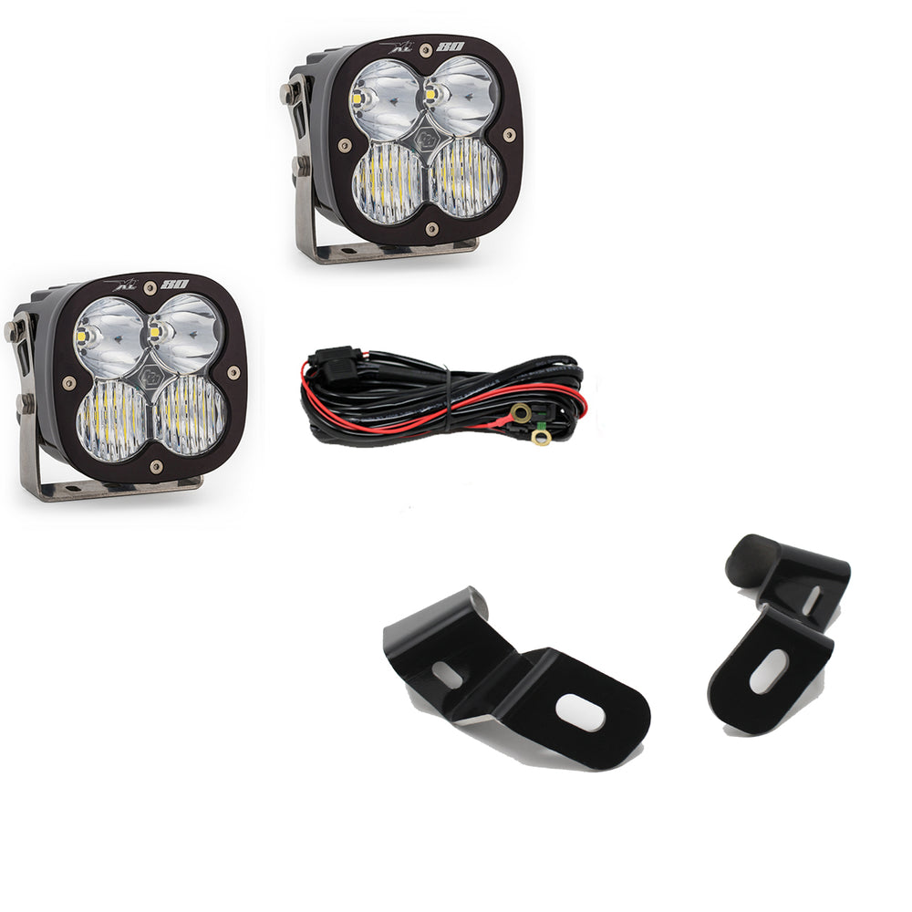Dodge Ram LED Light Pods For Ram 2500/3500 19-On A-Pillar Kits XL 80 Driving Combo