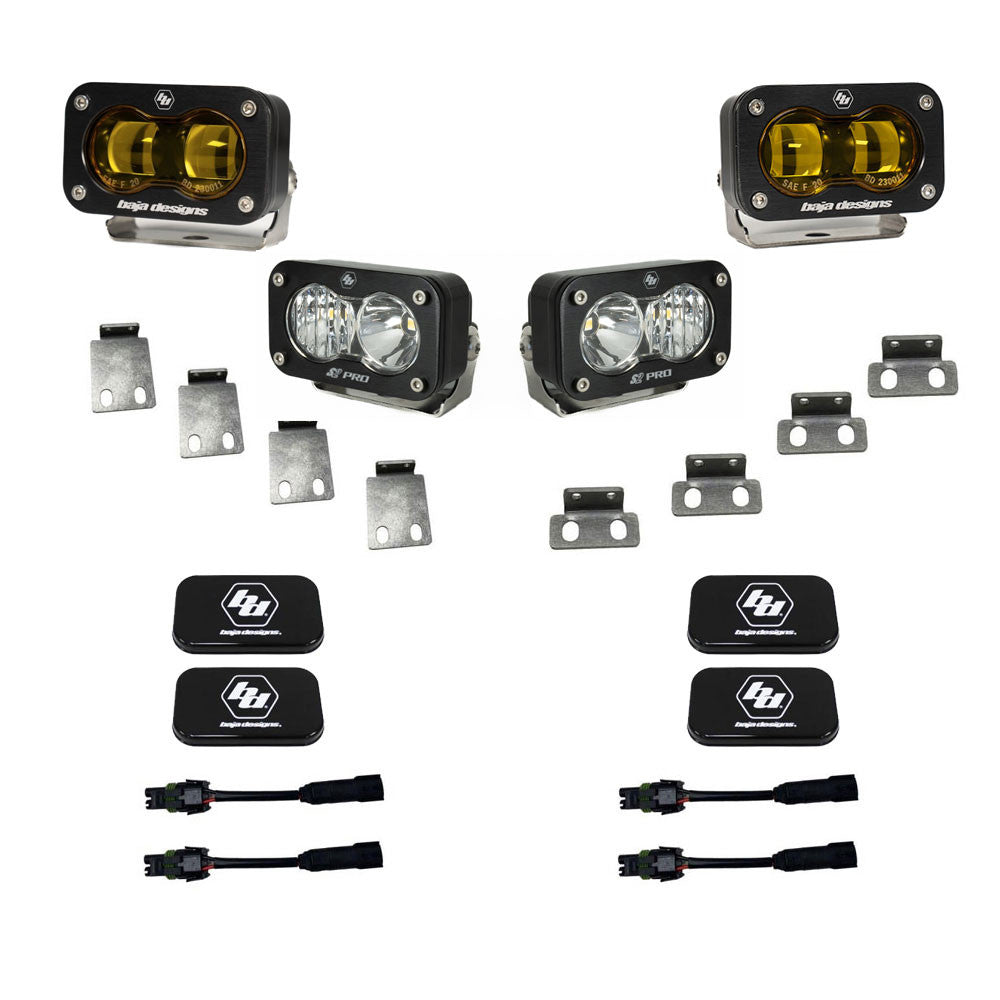S2 SAE Amber/S2 Pro Fog Pocket Kit Fits 21-On Ford Raptor