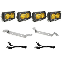 S2 Sport Dual Fog Pocket Light Kit - 24-Present Tacoma (Wide Cornering; Baja Amber)