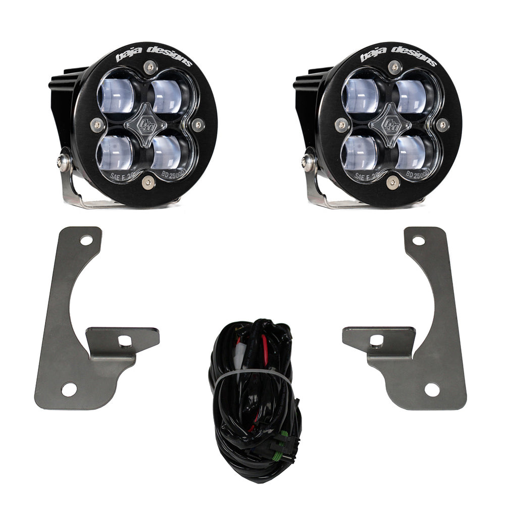 Squadron R SAE Fog Pocket Light Kit Jeep 2007-18 Wrangler JK w/ Premium OE Bumper (SAE Fog; Clear)