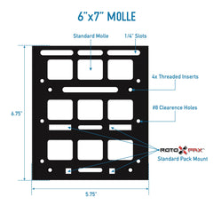 6" x 7" MOLLE Panel for STAPLL Fender Rack