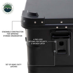 Aluminum Box Storage 53 QT close up