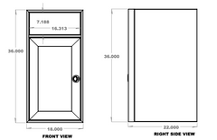 Van Wife Components 18" Sink Base Cabinet – Powder Coated Aluminum Van Cabinet