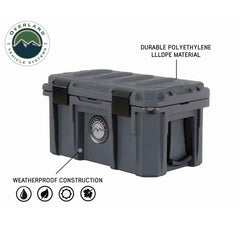 D.B.S. - Dark Grey 53 QT Dry Box with Drain, and Bottle Opener material
