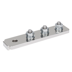 E360 500A Nickel-Plated Copper Bus Bar Terminal Block – 3x M8 Studs