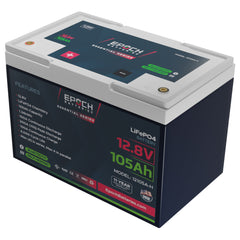 12V 105Ah Essential Series - Bluetooth & Heated LiFePO4 Battery by Epoch Batteries
