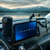 Ford Transit Navidok No-Drill Dash Mount for 12” Screen (Dual RAM Balls + T-Slot Track)