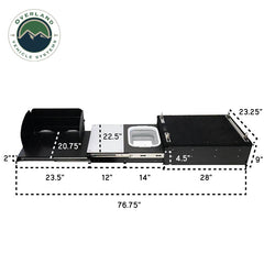 Mid Size Cargo Box Kitchen With Slide Out Sink, Cooking Shelf and Work Station Dimensions