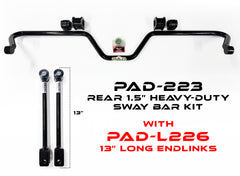 PAD-223 Rear 1.5” Heavy-Duty Sway Bar for 2008–2025 Mercedes Sprinter 2500 (2WD / 4WD / AWD)