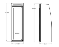 Van Wife Components 24" Aluminum Shower Stall – Powder Coated Overland Van Shower
