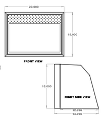Van Wife Components 20" Microwave Cabinet – Angled Powder Coated Aluminum Van Cabinet