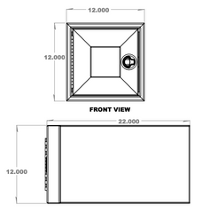 Van Wife Components Stackable Storage Box 12"x12"x22" – Powder Coated Aluminum