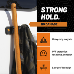 Tack Strap Magnetic Utility Strip – Tool & Gear Organizer with Hooks (10 lb Capacity)
