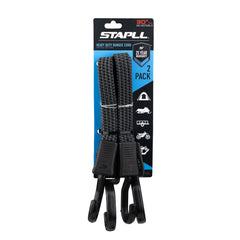 HD Adjustable Bungee Cord Set (2-Pack) | Heavy Duty Flat Bungee Straps with Steel Hooks