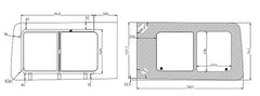 VWD Ford Transit Slider Window | 2015+ Med/High Roof | Passenger Sliding Door (TR201-SE)