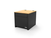 Camper van Toilet Storage Cubby with bamboo lid top