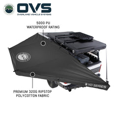 XD Nomadic 180 LTE Awning - Black Fabric and Travel Cover Universal Top