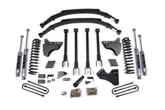 6 Inch Lift Kit w/ 4-Link | Ford F250/F350 Super Duty (11-16) 4WD | Gas - Factory 3 Inch Rear Blocks / FOX 2.0 Performance Series