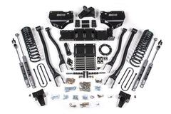 6 Inch Lift Kit w/ 4-Link | Ram 3500 (19-24) 4WD | Diesel - With Factory Rear Overload Leaf / 8 Bolt / FOX 2.5 Performance Elite