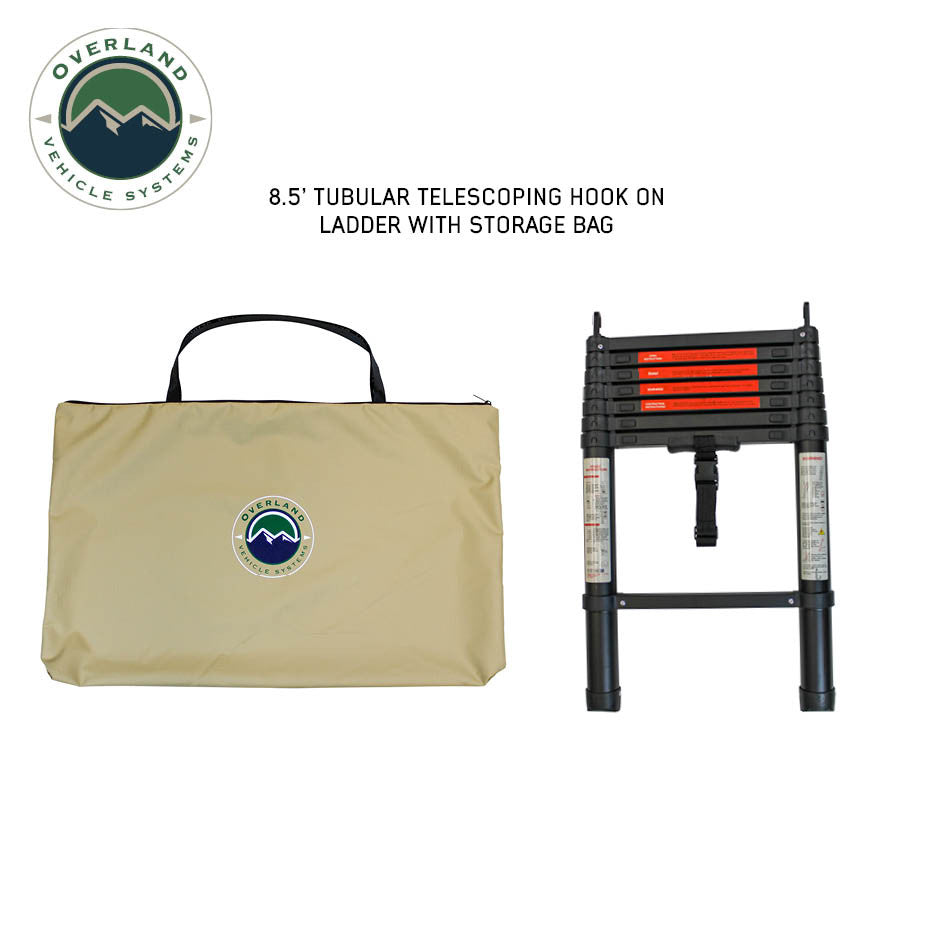 LD TMON Clamshell Aluminum Hard Shell Roof Top Tent Ladder
