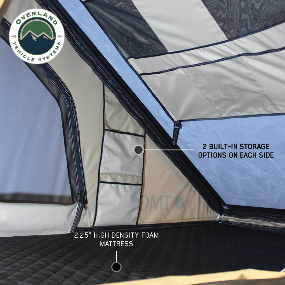 LD TMON Clamshell Aluminum Hard Shell Roof Top Tent Indoor