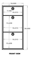 Van Wife Components 18" Three Drawer Base Cabinet – Powder Coated Aluminum Van Cabinet
