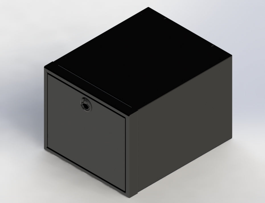 Van Wife Components Single Drawer Cabinet 22"x18"x15" – Powder Coated Aluminum Van Cabinet