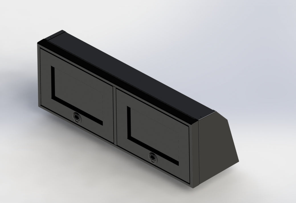 Van Wife Components 42" Upper Cabinet – Angled Powder Coated Aluminum Van Cabinet