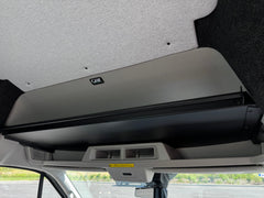 Van Wife Components Ford Transit Headliner Shelf with Curtain Rod – Powder Coated Aluminum