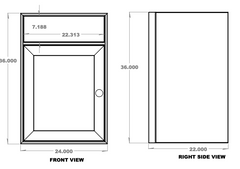 Van Wife Components 24" Sink Base Cabinet – Powder Coated Aluminum Van Cabinet
