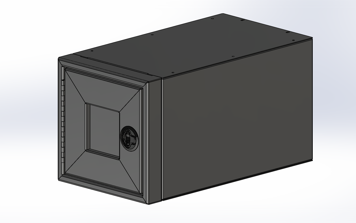 Van Wife Components Stackable Storage Box 12"x12"x22" – Powder Coated Aluminum