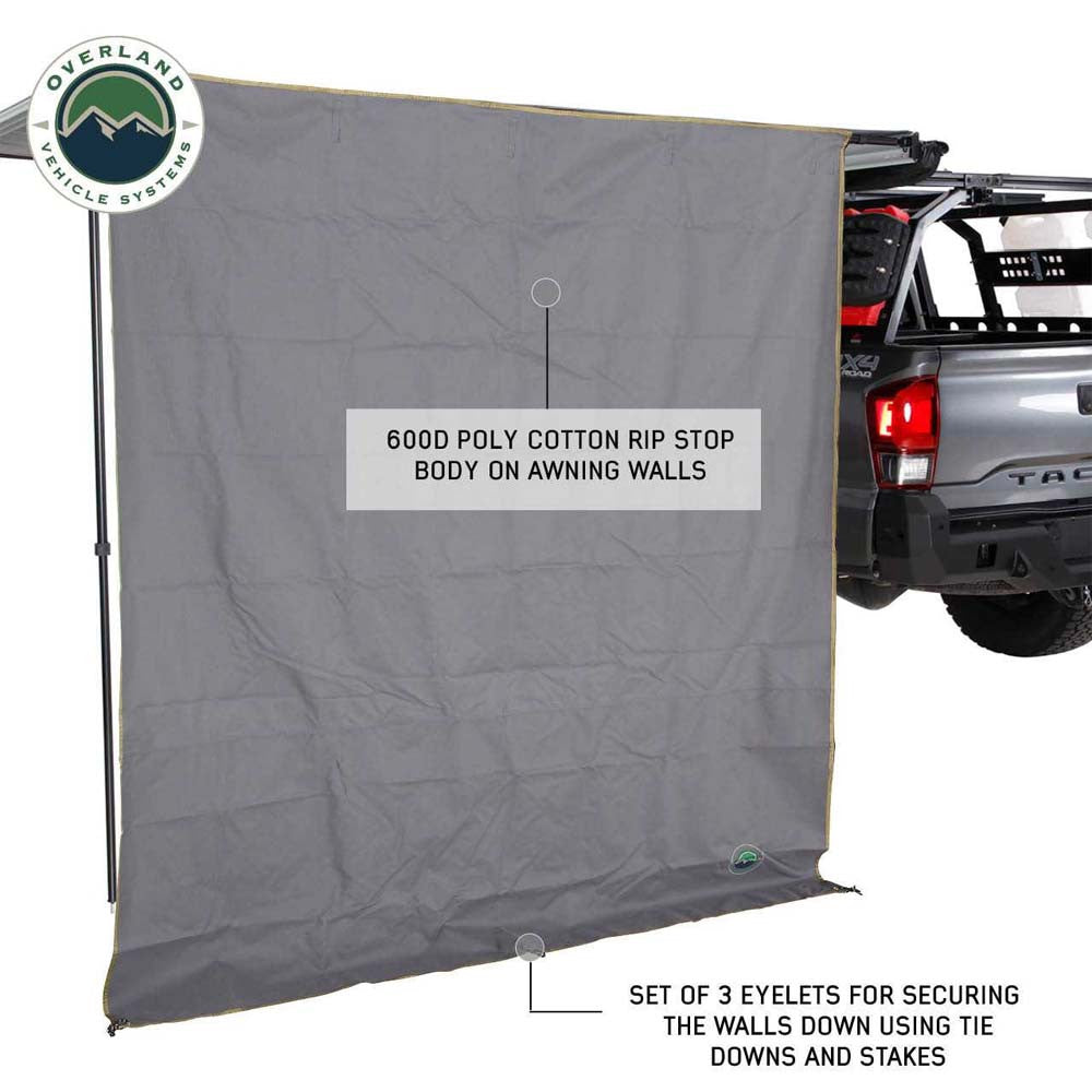 Overland Vehicle Systems Nomadic 6.5’ Awning Side Shade Wall rear wall