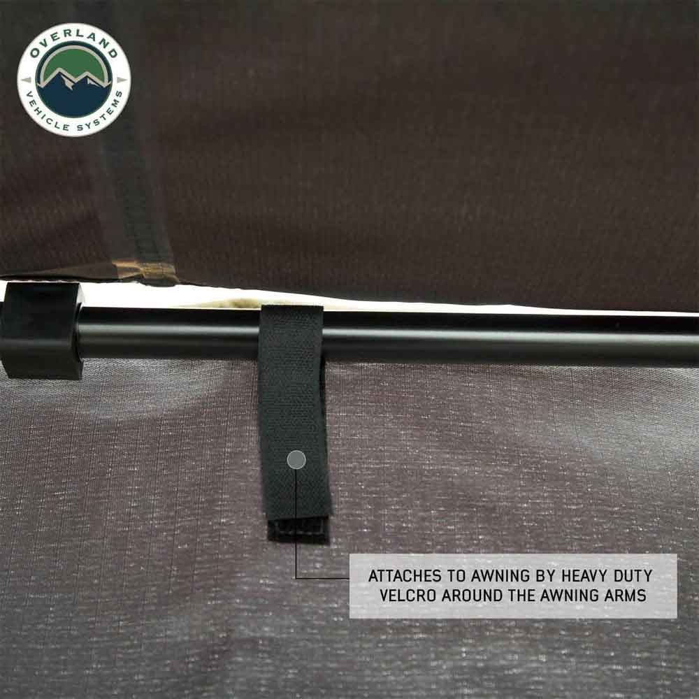 Overland Vehicle Systems Nomadic 6.5’ Awning Side Shade Wall detail
