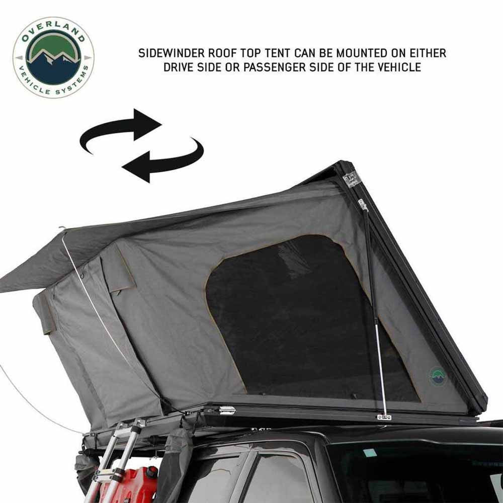 Sidewinder Aluminum Side Opening Roof Top Tent both sides