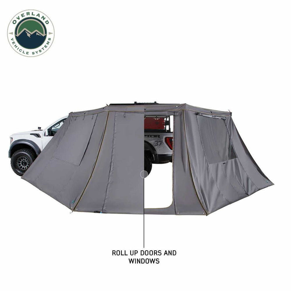 Nomadic 180 LTE Awning Wall with Windows Roll Up Window
