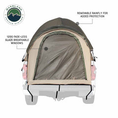 LD TACT Truck Bed Tents - Tan Body & Green Rainfly front