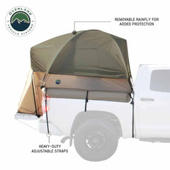 LD TACT Truck Bed Tents - Tan Body & Green Rainfly side