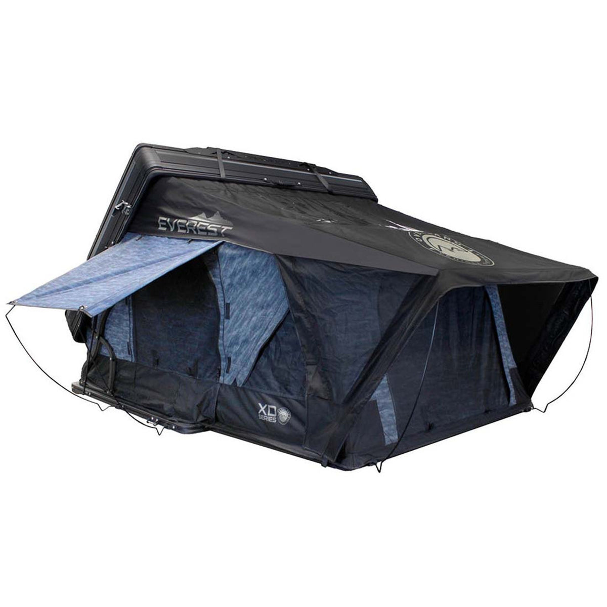 XD Everest Cantilever Aluminum Hard Shell Roof Top Tent – Blue Body & Black Rainfly