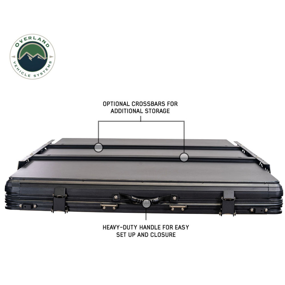 XD Lhotse Clamshell Aluminum Hard Shell Roof Top Tent closed roof bars