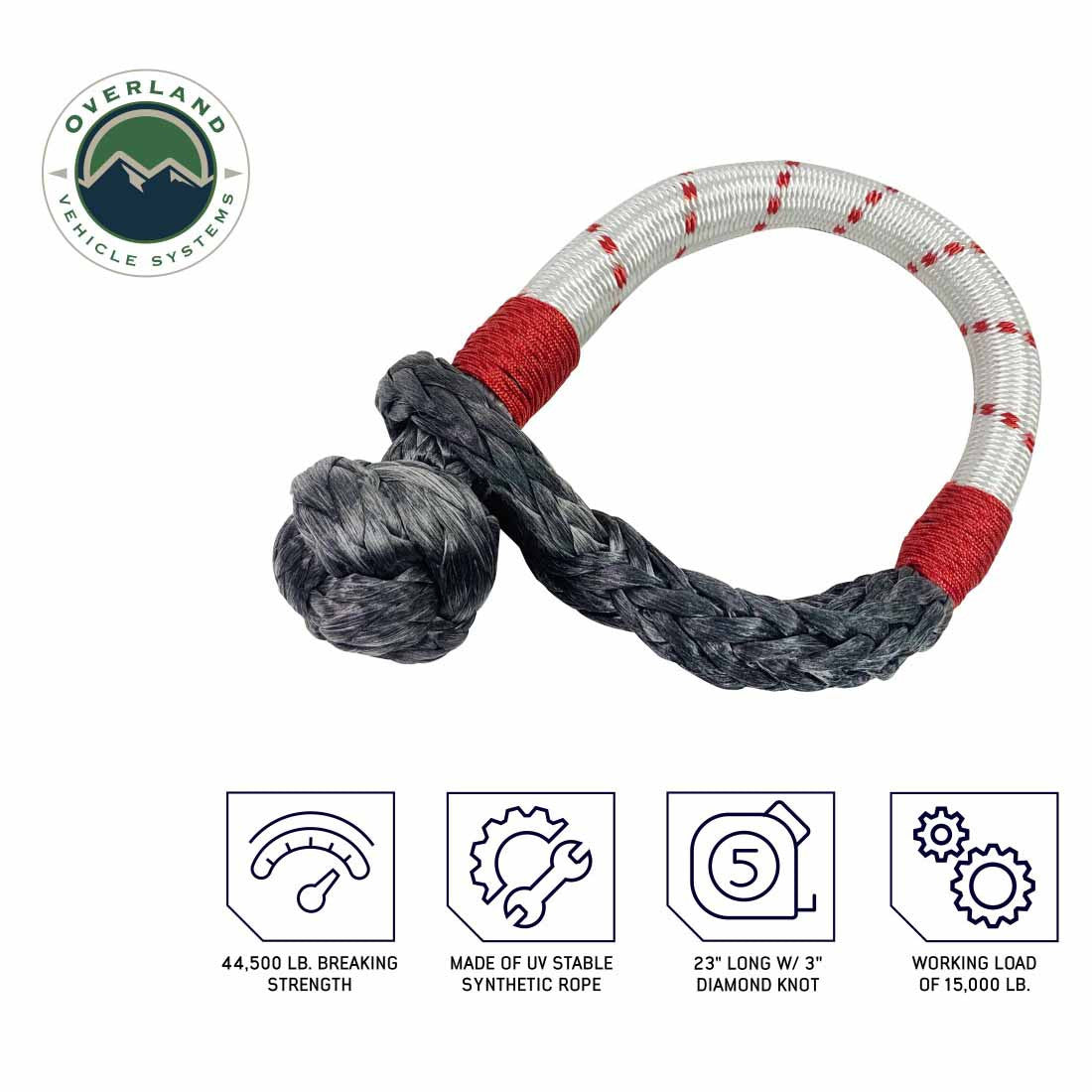 OVS Combo Kit Soft Shackle 7/16" 41,000 lb. & Recovery Ring 4.0" 41,000 lb.